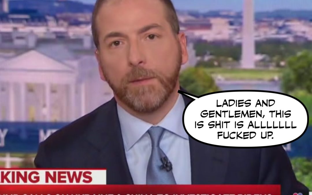 The White House is a Moat Filled With Snakes and Traitors, and Even Chuck Todd Can See It